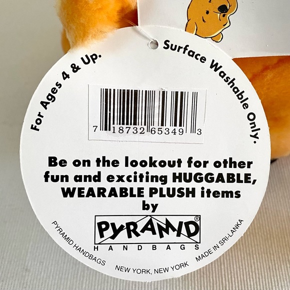 VINTAGE DISNEY WINNIE THE POOH KIDS PLUSH BACKPACK BY PYRAMID HANDBAGS, NEW, NWT - Picture 15 of 16